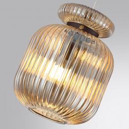 Odeon light 5042/1A PENDANT ODL24 309 античн.бронза/янтарный/металл/стекло/эко.кожа Подвес E27 1*60W JUGI  - 5 купить